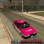 Tsuru Taxi de la Ciudad de Mexico (Cromatica rosa mexicano 2015)