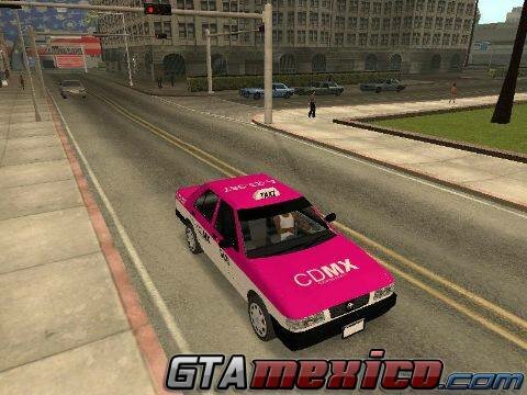 tsuru taxi rosado mexico df www.gtamexico (1)