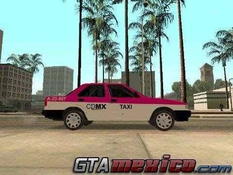 tsuru taxi rosado mexico df www.gtamexico (2)